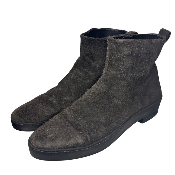 Fear of God Sixth Collection Hairy Suede Side Zip Chelsea Boots Grey Men's 46